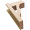 Ekena Millwork 6-in W x 12-in D x 20-in H Funston Block Rough Cedar Woodgrain TimberThane Outlooker, Primed Tan OUTUR060X12X20FST44RCPR - alternate 6